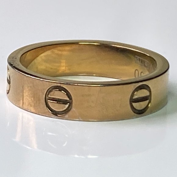 High Fashion 5.00mm 18K Rose gold lady ring band sz 7.75 weight 4.1gm